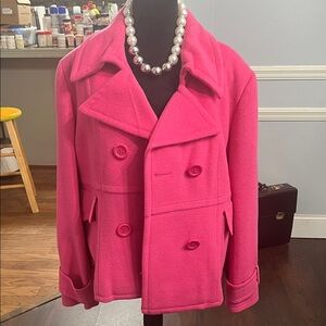 Worthington Vibrant Pink Pea Coat for Women